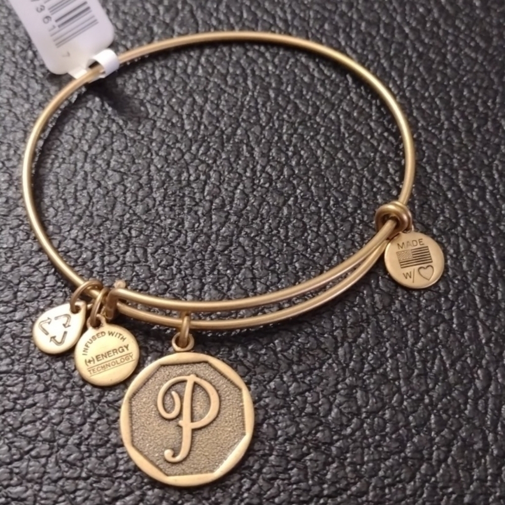 Alex and Ani Gold Bangle with Charms